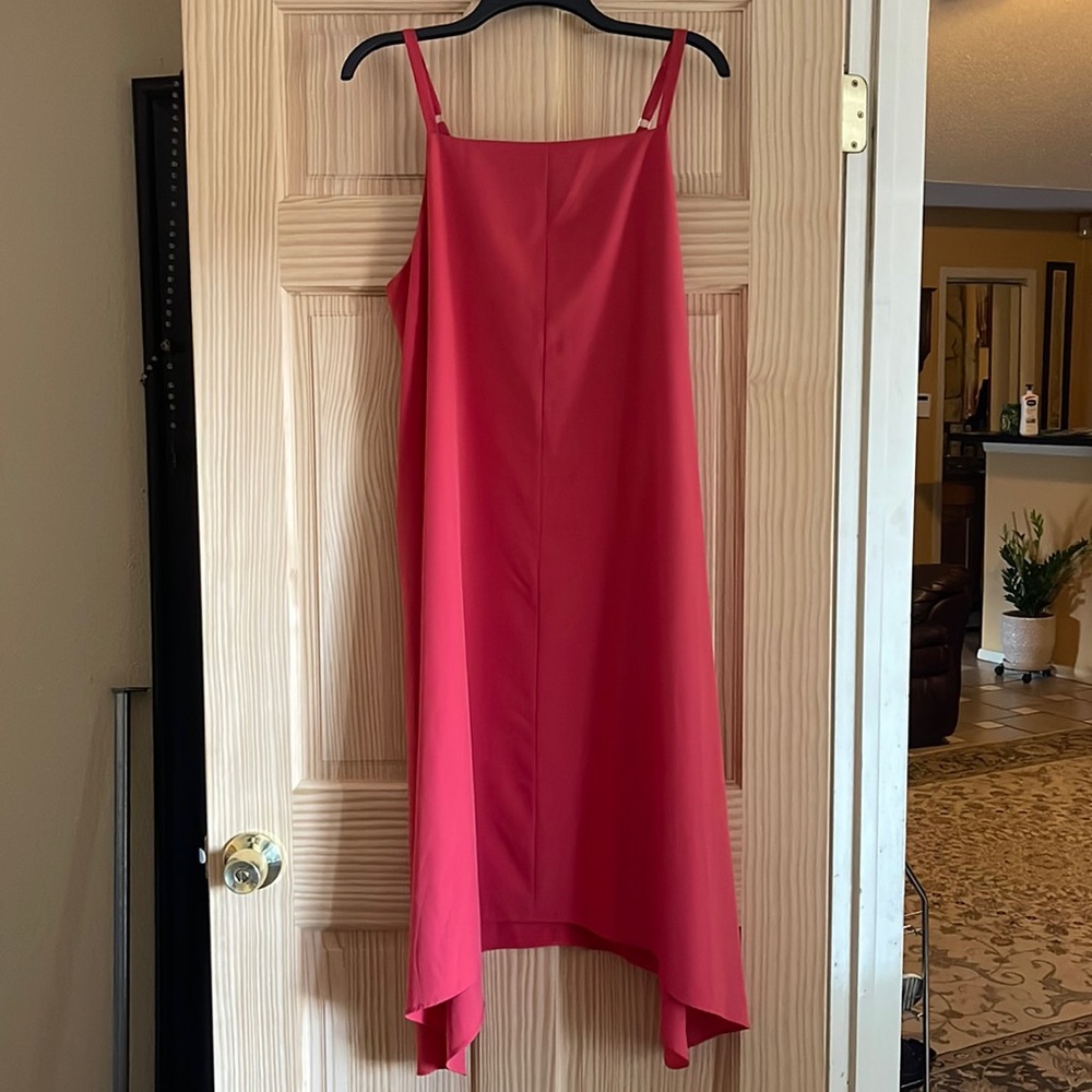 coral color shift dress WITH POCKETS!